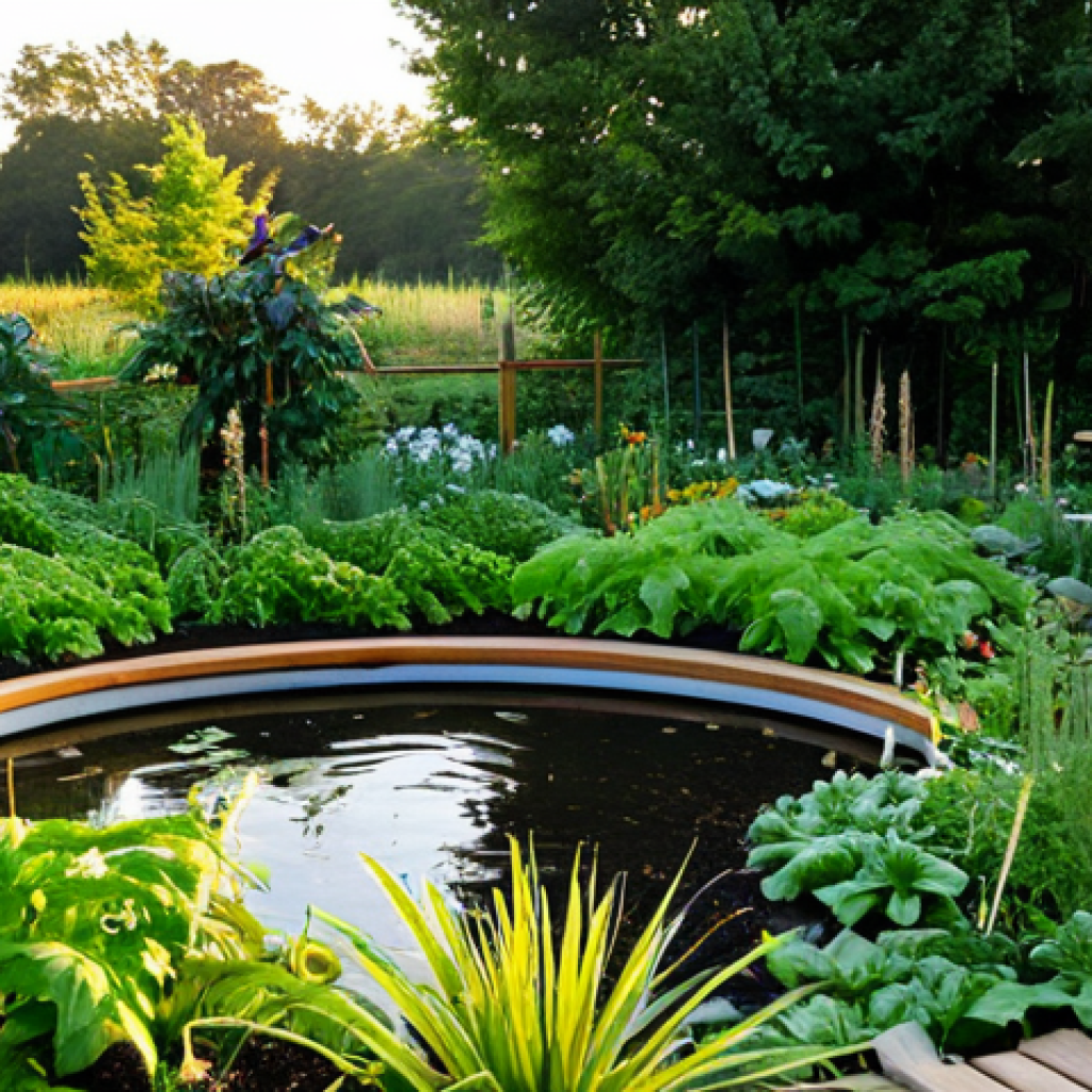 정원에서의 다양한 실험과 채소 재배 - **Image Prompt: Thriving Permaculture Garden with Abundant Biodiversity**
    A vibrant and slightly...