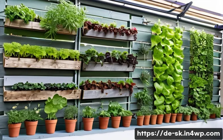 채소 재배를 위한 효율적인 공간 활용법 - **Prompt:** "A vibrant, resourceful vertical garden on a small, sunny German balcony. The scene feat...